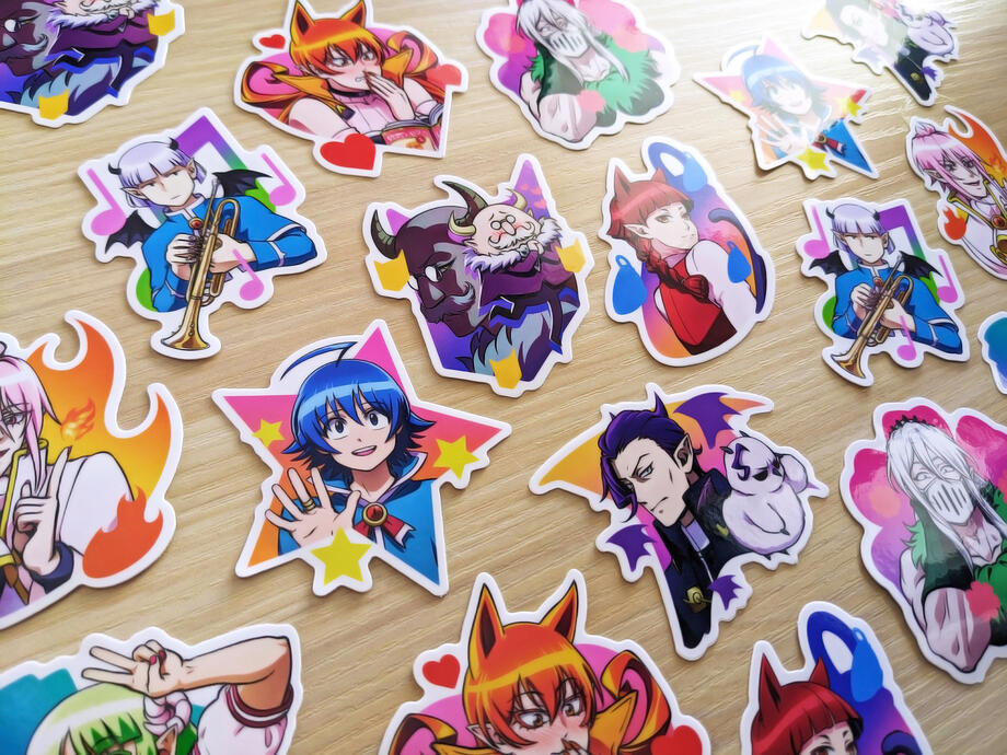 Stickers of characters from Welcome to Demon School! Iruma-kun