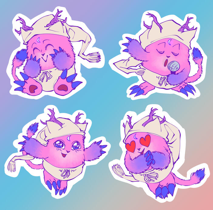 Cuddle Monster Sticker Designs for &quot;The Masked Singer&quot; Season 10